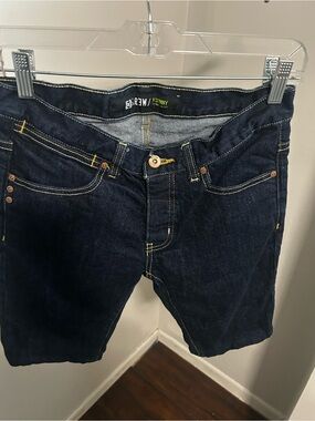 KR3W XSkinny Men’s Denim Shorts 30 Dark Wash Extra Slim Fit Skate
